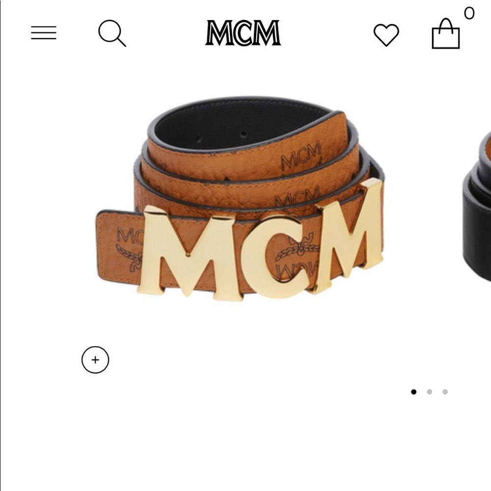 MCM Visetos Letter Belt 1.5”